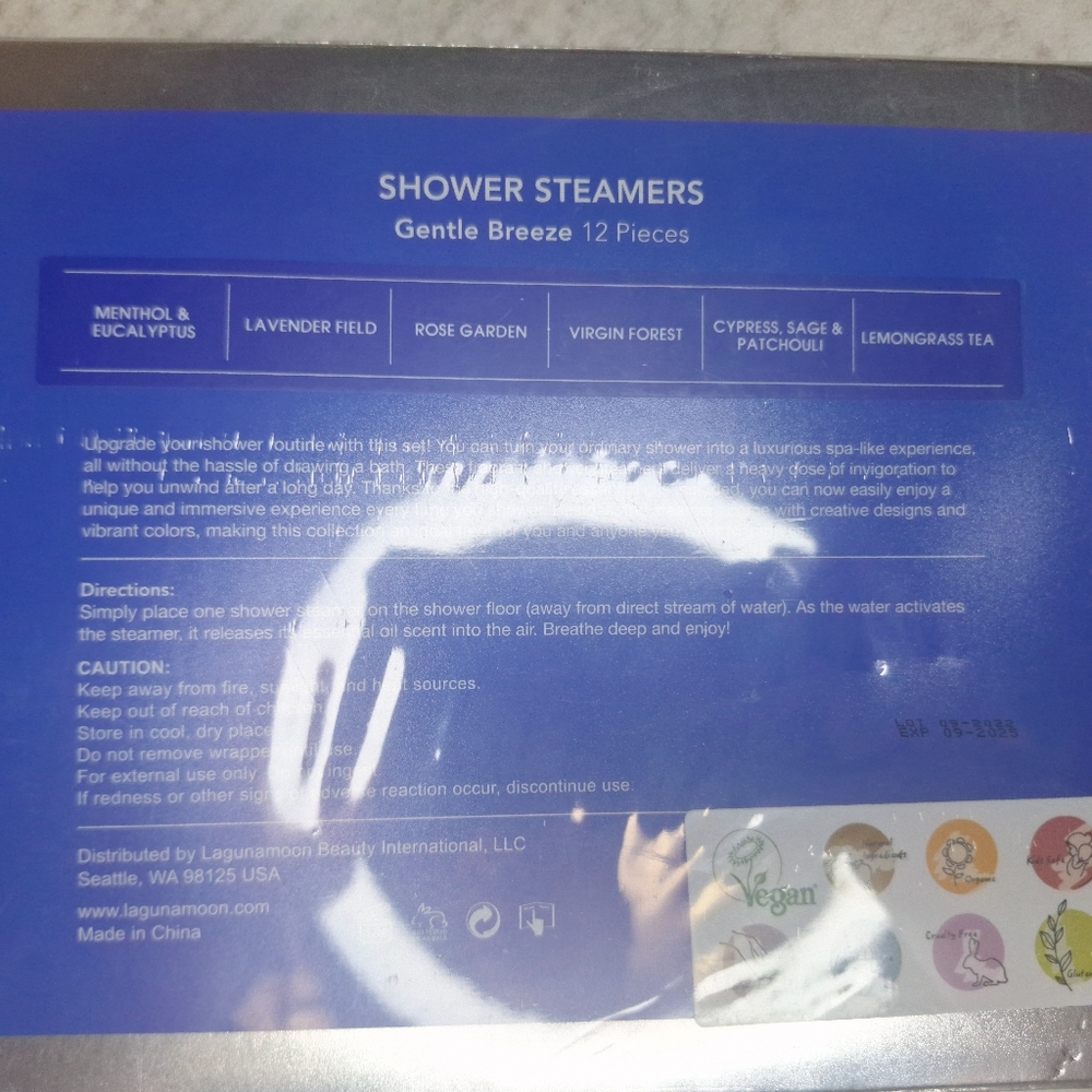 Laguna Moon Shower Steamers Individual Wrapped 12 Piece Gentle Breeze - Picture 8 of 8